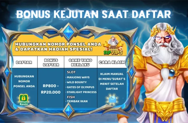 BONUS KEJUTAN SAAT DAFTAR
